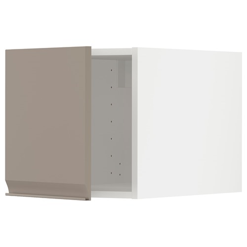 [IKEA/イケア/通販]METOD メトード トップキャビネット, ホワイト/ウップローヴ マットダークベージュ[3](a)(29492361)