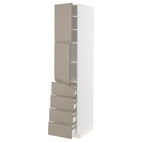 [IKEA/イケア/通信販売]METOD メトード / MAXIMERA マキシメーラ 御機嫌押し込み 棚板/抽き出し4個/扉2枚付き添い人, 白いこと/ウップローヴ マットダークベージュ[15](a)(29492318)