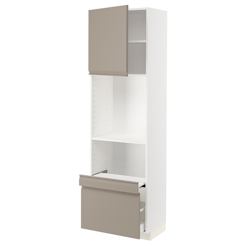 [IKEA/イケア/通信販売]METOD メトード / MAXIMERA マキシメーラ ご機嫌押し入れ 抽き出し式シェルフ/抽き出し/扉付き添い人, 白いこと/ウップローヴ マットダークベージュ[8](a)(79492373)