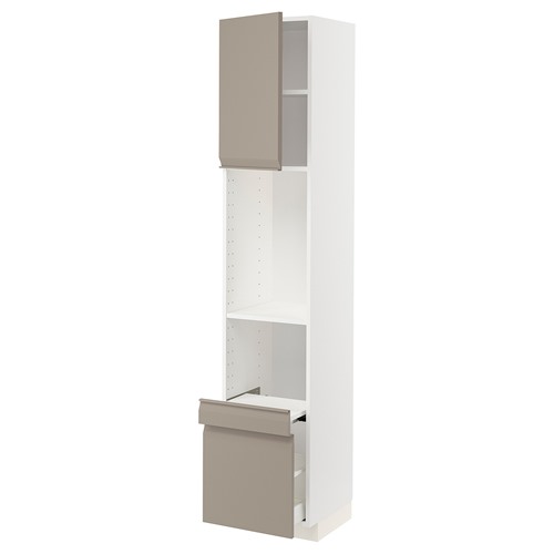 [IKEA/イケア/通信販売]METOD メトード / MAXIMERA マキシメーラ 御機嫌押し込み 抽き出し式シェルフ/抽き出し/扉付き添い人, 白いこと/ウップローヴ マットダークベージュ[8](a)(99492193)