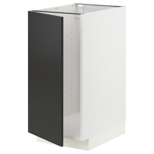 [IKEA/イケア/通販]METOD メトード ベースキャビネット シンク用/ゴミ分別, ホワイト/ニッケボー マットチャコール[3](a)(49497616)