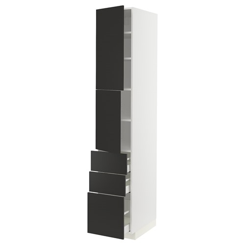 [IKEA/イケア/通信販売]METOD メトード / MAXIMERA マキシメーラ ご機嫌押し入れ 扉2枚＋引き出し3個付き添い人, 白いこと/ニッケボー 引っ敷き濃灰色[13](a)(29498706)