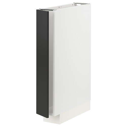 [IKEA/イケア/通販]METOD メトード ベースキャビネット, ホワイト/ニッケボー マットチャコール[3](a)(59497847)