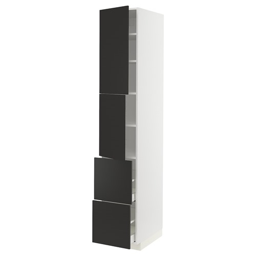[IKEA/イケア/通信販売]METOD メトード / MAXIMERA マキシメーラ ご機嫌押し入れ 扉2枚+抽き出し2段付き添い人, 白いこと/ニッケボー 引っ敷き濃灰色[11](a)(79498167)