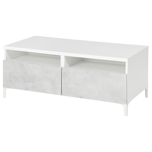 [IKEA/イケア/通信販売]BESTA ベストー 珈琲速見表抽き出し付き添い人, 白いこと カルヴィーケン/ともし火薄墨色 混凝土調[15](a)(49509657)