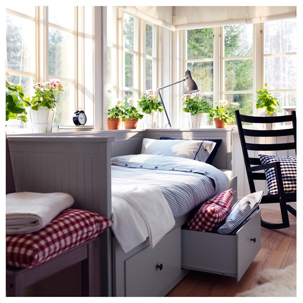 IKEA/イケア/通販]HEMNES ヘムネス デイベッド 引き出し3/マットレス2 