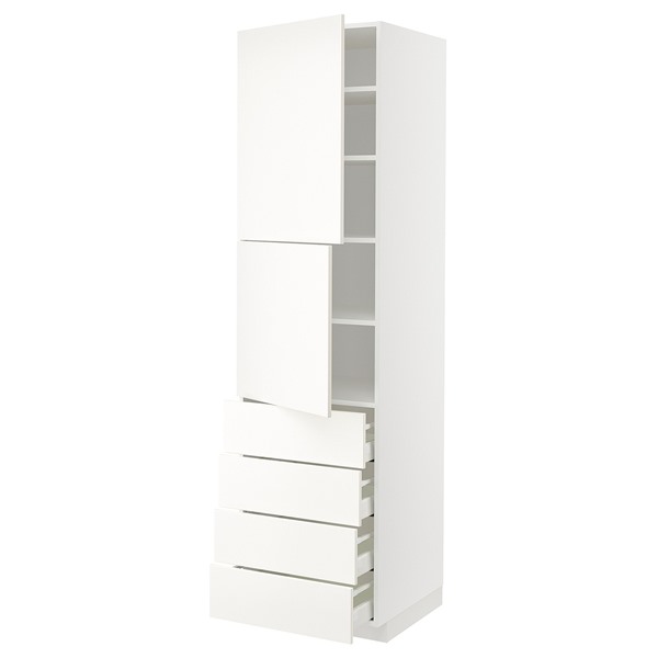 [IKEA/イケア/通信販売]METOD メトード / MAXIMERA マキシメーラ ご機嫌押し入れ 棚板/抽き出し4個/扉2枚付き添い人, 白いこと/ヴァルステナ 白いこと[15](a)(19506764)