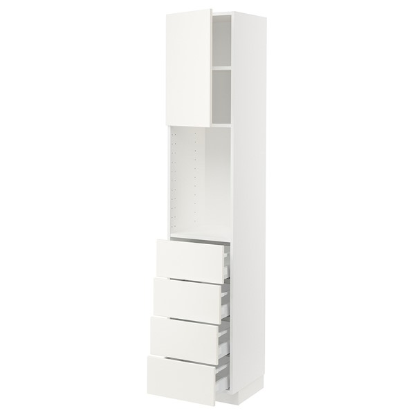 [IKEA/イケア/通販]METOD メトード / MAXIMERA マキシメーラ ハイキャビネット 棚板/引き出し4個付き, ホワイト/ヴァルステナ ホワイト[12](a)(29506810)｜WEBYセレクション　店