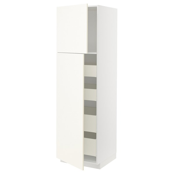 [IKEA/イケア/通信販売]METOD メトード / MAXIMERA マキシメーラ ご機嫌押し入れ 扉2枚/棚板/抽き出し4個付き添い人, 白いこと/ヴァルステナ 白いこと[14](a)(69506766)
