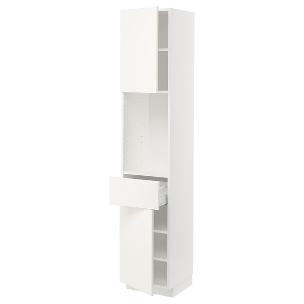 [IKEA/イケア/通販]METOD メトード / MAXIMERA マキシメーラ ハイキャビネット 扉2枚＋引き出し1個付き, ホワイト/ヴァルステナ ホワイト[9](a)(39506800)