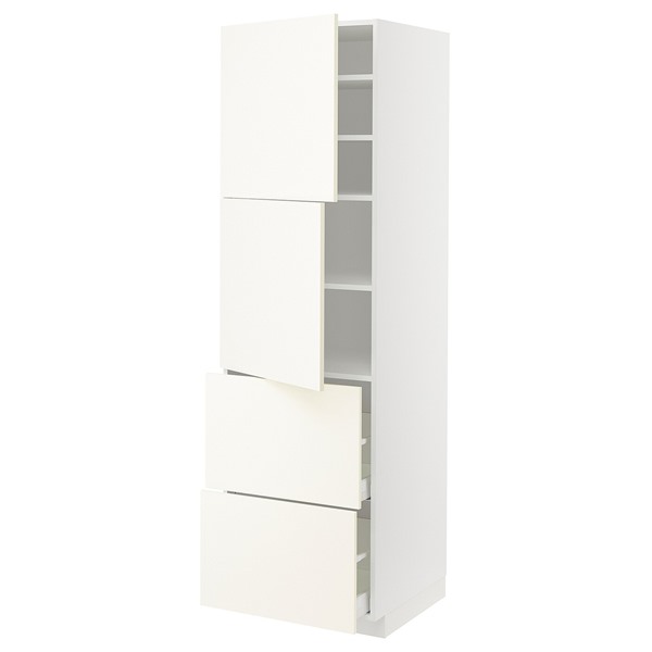 [IKEA/イケア/通信販売]METOD メトード / MAXIMERA マキシメーラ 御機嫌押し込み 扉2枚+抽き出し2段付き添い人, 白いこと/ヴァルステナ 白いこと[11](a)(49506753)
