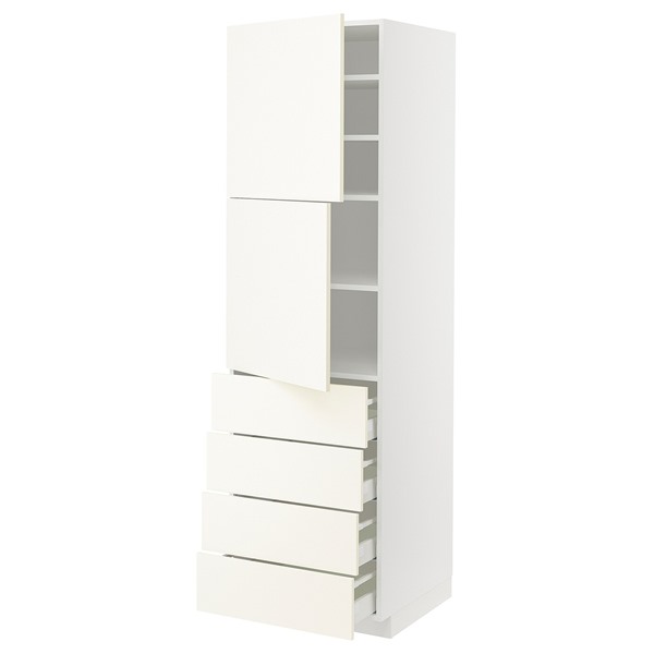 [IKEA/イケア/通信販売]METOD メトード / MAXIMERA マキシメーラ 御機嫌押し込み 棚板/抽き出し4個/扉2枚付き添い人, 白いこと/ヴァルステナ 白いこと[15](a)(59506762)