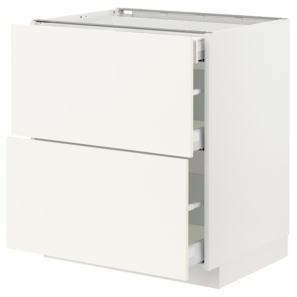 [IKEA/イケア/通信販売]METOD メトード / MAXIMERA マキシメーラ 軍事基地押し込み 抽き出し向こう正面2/抽き出し3, 白いこと/ヴァルステナ 白いこと[7](a)(69506686)