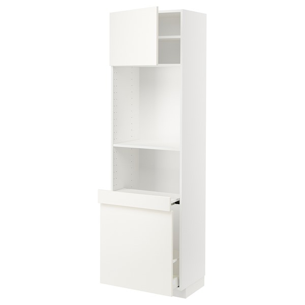 [IKEA/イケア/通販]METOD メトード / MAXIMERA マキシメーラ ハイキャビネット 引き出し式収納/扉1枚付き, ホワイト/ヴァルステナ ホワイト[9](a)(69506771)