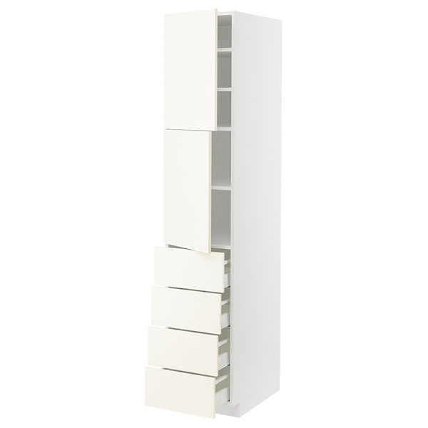 [IKEA/イケア/通信販売]METOD メトード / MAXIMERA マキシメーラ 御機嫌押し入れ 棚板/抽き出し4個/扉2枚付き添い人, 白いこと/ヴァルステナ 白いこと[15](a)(79506761)