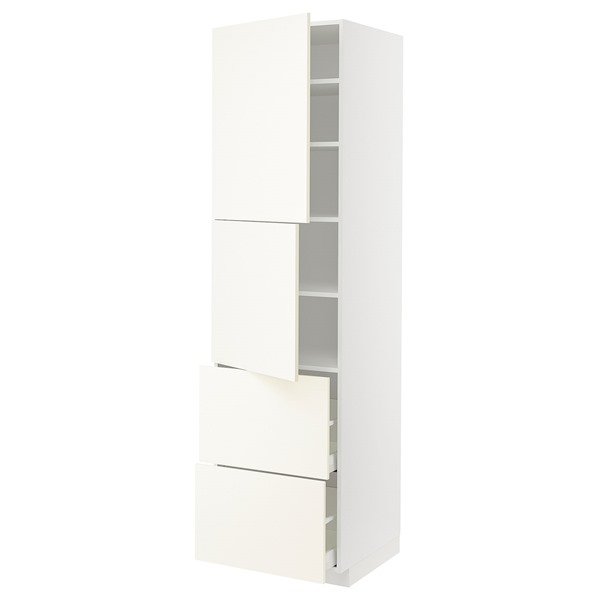 [IKEA/イケア/通販]METOD メトード / MAXIMERA マキシメーラ ハイキャビネット 扉2枚+引き出し2段付き, ホワイト/ヴァルステナ ホワイト[11](a)(99506755) 56,947円