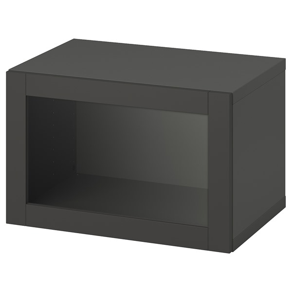 [IKEA/イケア/通信販売]BESTA ベストー シェルフユニット 扉付, まっ黒い薄墨色/シンドヴィーク まっ黒い薄墨色[3](a)(29555626)