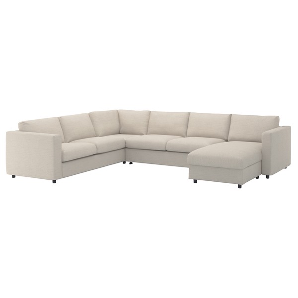 [IKEA/イケア/通販]VIMLE ヴィムレ 5人掛けコーナーソファベッド、寝椅子付き, グンナレド ベージュ[11](a)(49545226)｜WEBYセレクション　店
