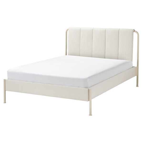 [IKEA/イケア/通販]TALLASEN テルオーセン ファブリックベッドフレーム, ク&mdash;ルスタ ライトベージュ/ルーローイ[3](a)(09514750)｜WEBYセレクション　店