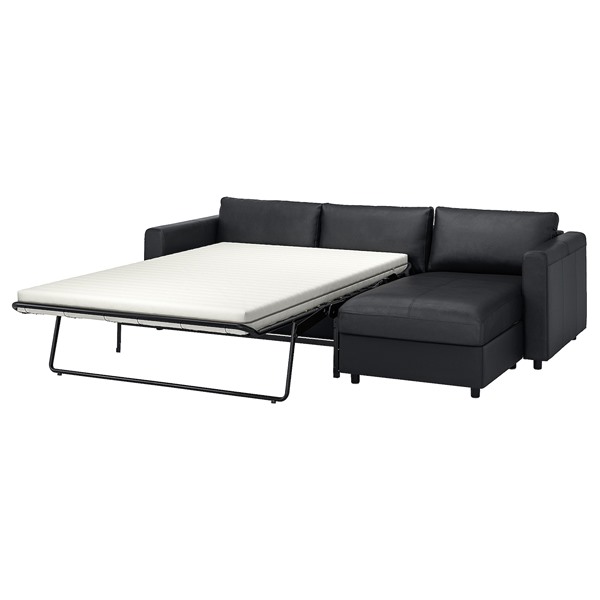 [IKEA/イケア/通販]VIMLE ヴィムレ 3人掛けソファベッド 寝椅子付き, グラン/ボームスタード ブラック[7](a)(79477358)