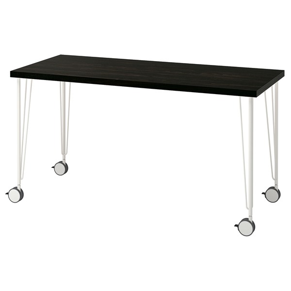 [IKEA/イケア/通信販売]LAGKAPTEN ラグカプテン / KRILLE クリレ 事務机, 黒いこと赤銅色/白いこと[5](a)(19417490)