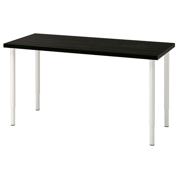 [IKEA/イケア/通信販売]LAGKAPTEN ラグカプテン / OLOV オーロヴ 事務机, 黒いこと赤銅色/白いこと[5](a)(49417484)