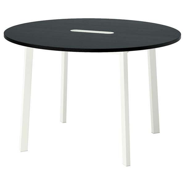 [IKEA/イケア/通信販売]MITTZON ミッツォーン 話し合い用時刻表, 丸形 ブラックステインアッシュ材穿刺板/白いこと[ID](a)(39530447)