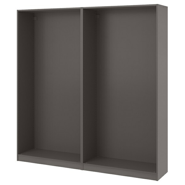 [IKEA/イケア/通販]PAX パックス ワードローブフレーム2個セット, ダークグレー[LL](a)(49432234)