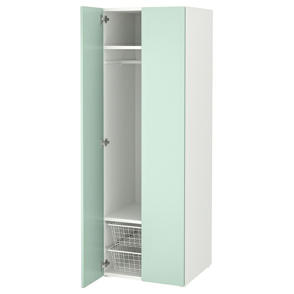 [IKEA/イケア/通販]SMASTAD スモースタード / PLATSA プラッツァ ワードローブ, ホワイト/ライトグリーン[17](c)(19555698)