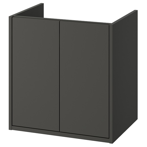 [IKEA/イケア/通信販売]HAVBACK ハーヴベック 洗面台 扉付き添い人, うす暗い薄墨色[D](a)(40565501)