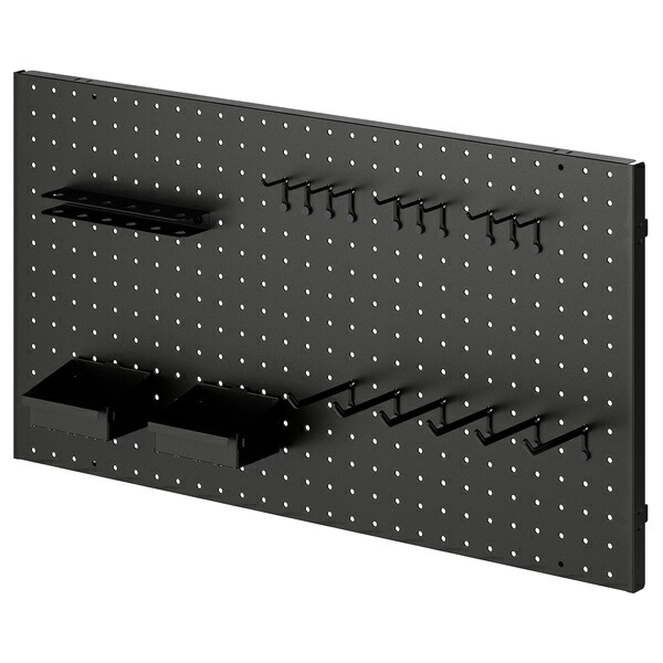 [IKEA/イケア/通信販売]BROR ブロール 有孔ゲーム盤20点仕掛ける, 黒いこと[C](c)(80570416)