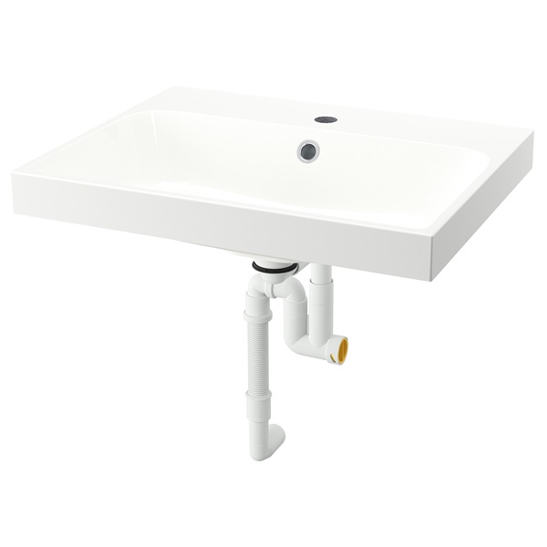 [IKEA/イケア/通販]BACKSJON バックショーン 洗面ボウル 排水トラップ付き, ホワイト[DC](a)(49527618)