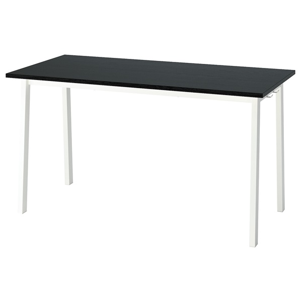 [IKEA/イケア/通信販売]MITTZON ミッツォーン 円卓会議用一覧表, ブラックステインアッシュ材穿刺板/白いこと[JG](a)(59533001)