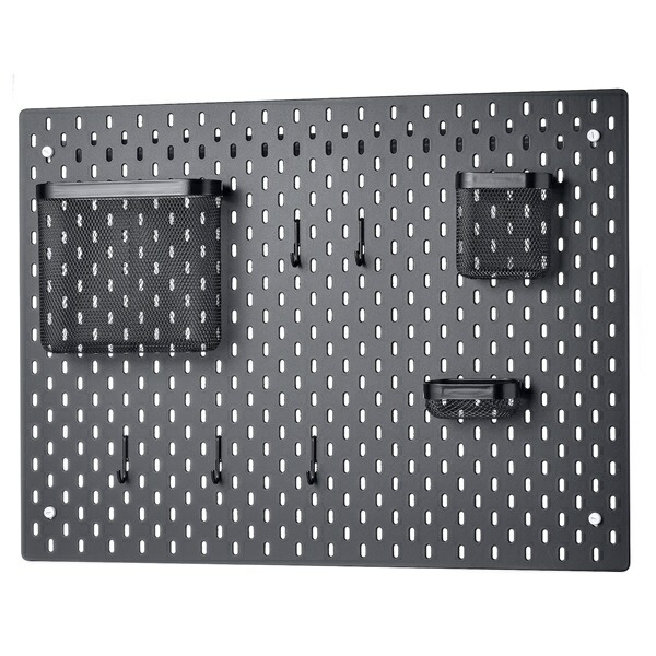 [IKEA/イケア/通販]SKADIS スコーディス 有孔ボードコンビネーション, ブラック[3](a)(99546520)