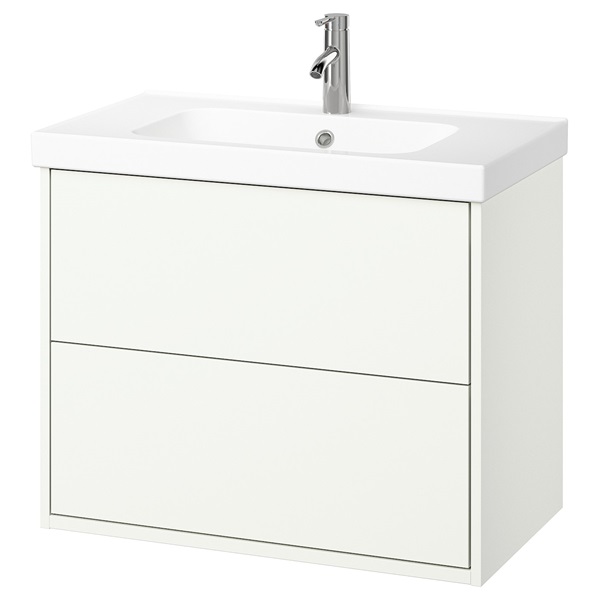 [IKEA/イケア/通販]HAVBACK ハーヴベック / ORRSJON オルショーン 洗面台 引き出し付き/洗面ボウル/水栓, ホワイト[5](a)(39521103)