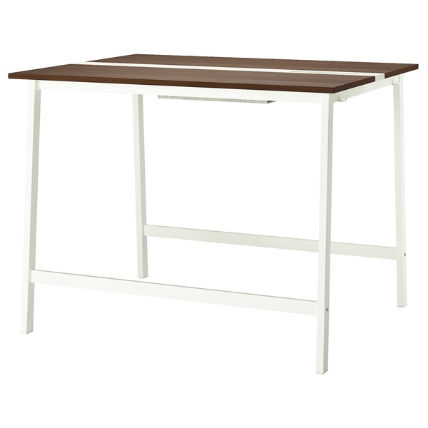 [IKEA/イケア/通販]MITTZON ミッツォーン 会議用テーブル, ウォールナット材突き板/ホワイト[4](c)(49533474)｜WEBYセレクション　店