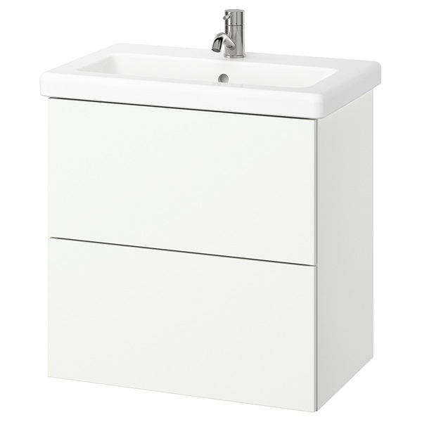 [IKEA/イケア/通販]ENHET エーンヘート / TVALLEN トヴェレン 洗面台 引き出し付き/洗面ボウル/水栓, ホワイト[5](a)(49567794)