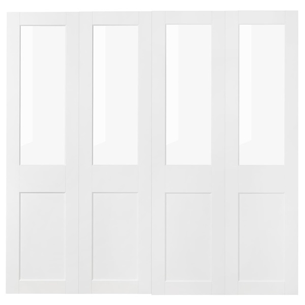 [IKEA/イケア/通信販売]GRIMO グリモ 引き戸 2枚組, 硝子/白いこと[3](a)(40545301)