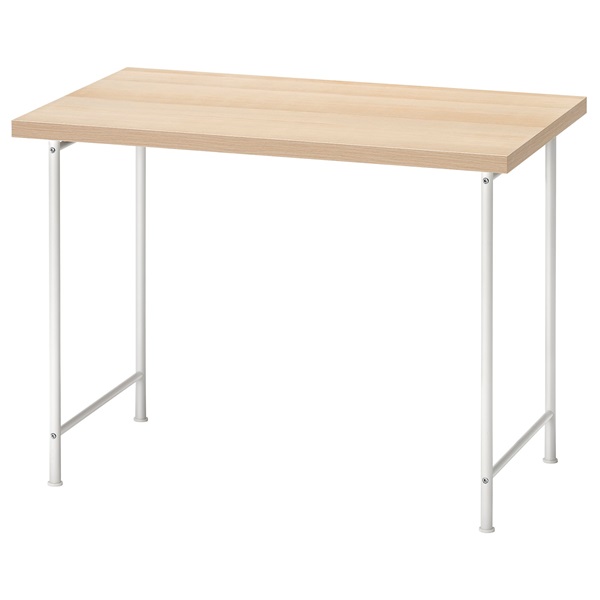 [IKEA/イケア/通信販売]LINNMON リンモン / SPAND スペンド 事務机, ホワイトステインオーク調/白いこと[3](c)(89563869)