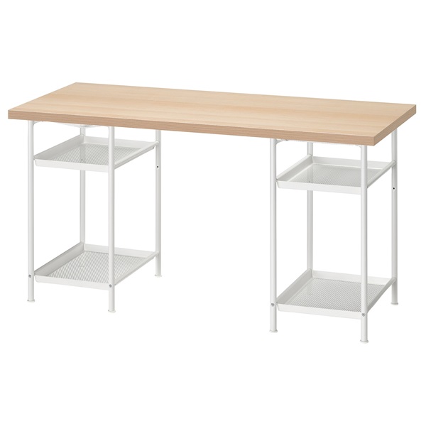 [IKEA/イケア/通信販売]LAGKAPTEN ラグカプテン / SPAND スペンド 事務机, ホワイトステインオーク調/白いこと[5](a)(29563853)
