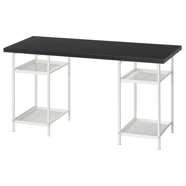 [IKEA/イケア/通信販売]LAGKAPTEN ラグカプテン / SPAND スペンド 事務机, 黒いこと赤銅色/白いこと[5](a)(09563854)