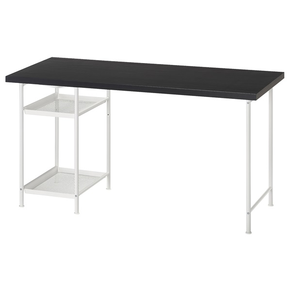 [IKEA/イケア/通信販売]LAGKAPTEN ラグカプテン / SPAND スペンド 事務机, 黒いこと赤銅色/白いこと[4](c)(49563673)