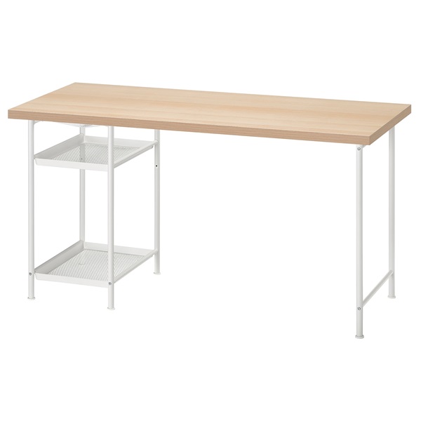 [IKEA/イケア/通信販売]LAGKAPTEN ラグカプテン / SPAND スペンド 事務机, ホワイトステインオーク調/白いこと[4](c)(29563669)