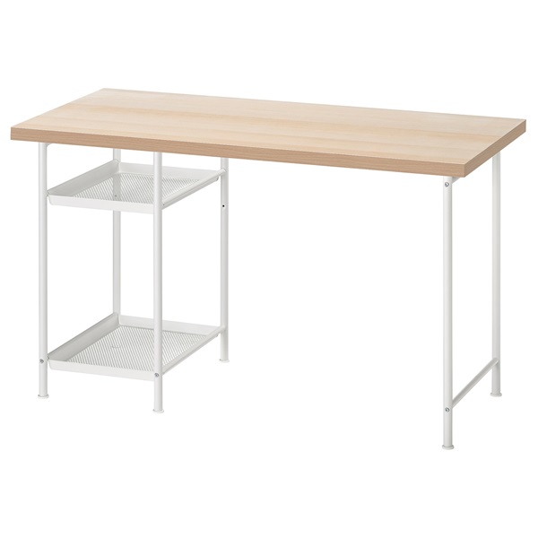 [IKEA/イケア/通信販売]LAGKAPTEN ラグカプテン / SPAND スペンド 事務机, ホワイトステインオーク調/白いこと[4](c)(39563616)