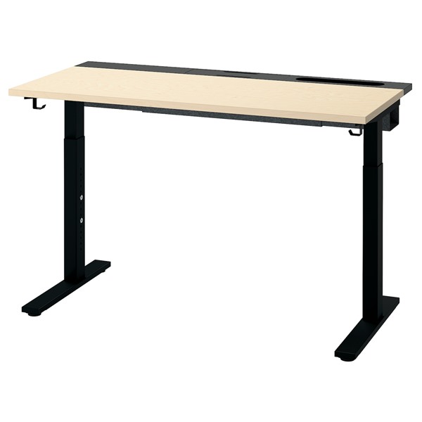 [IKEA/イケア/通信販売]MITTZON ミッツォーン 勉強机, バーチ材穿刺板/黒いこと[3](a)(99525848) デスク-インテリア・寝具・収納