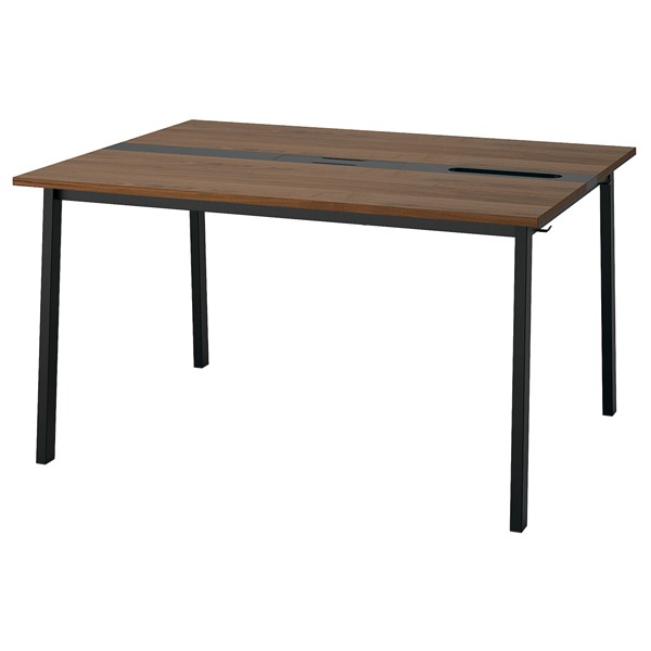 [IKEA/イケア/通販]MITTZON ミッツォーン 会議用テーブル, ウォールナット材突き板/ブラック[4](a)(19533423)｜WEBYセレクション　店 40,251円