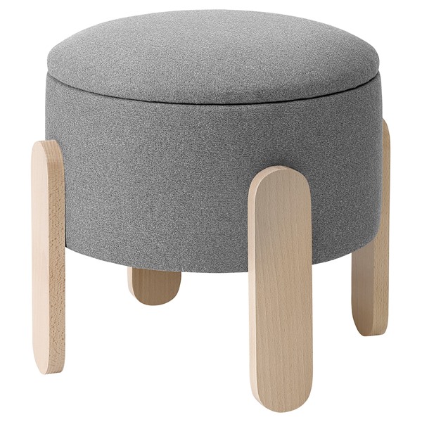 [IKEA/イケア/通信販売]FORLUNDA フォルルンダ プーフ, 納める付き添い人/トネルード 薄墨色[D](c)(50572742)