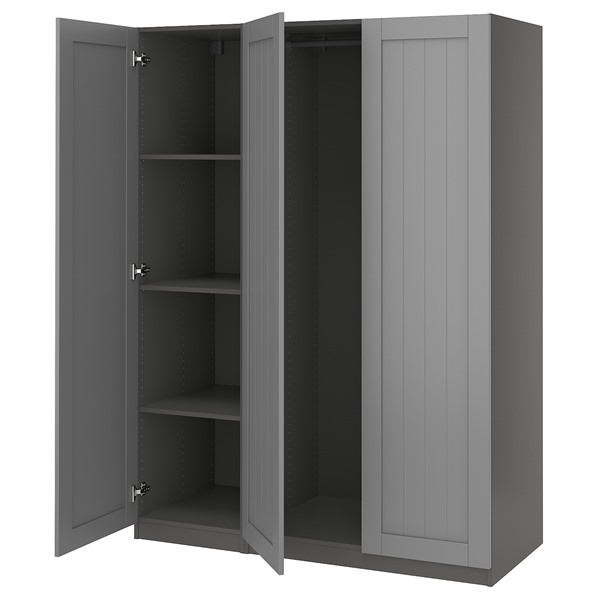 [IKEA/イケア/通信販売]PAX パックス / GULLABERG グラベリ ワードローブコンビネーション, うす暗い薄墨色/うす暗い薄墨色[12](a)(29561528)