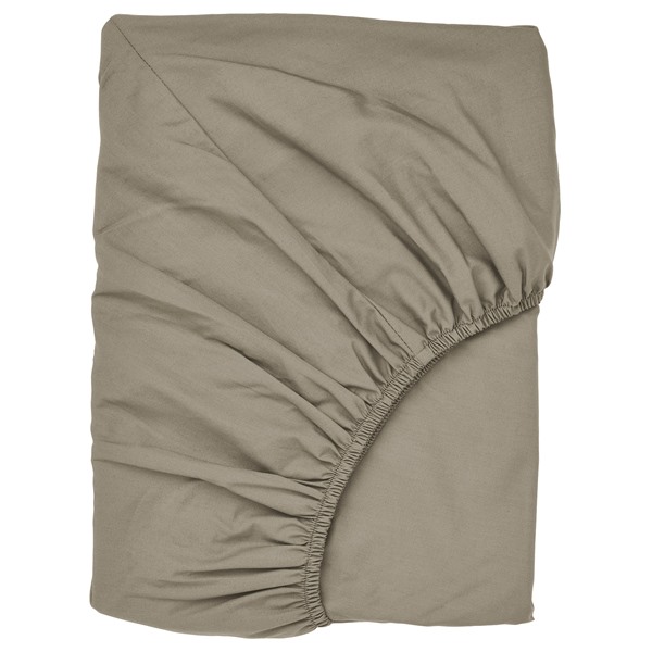[IKEA/イケア/通販]ULLVIDE ウッルヴィーデ ボックスシーツ, グレーベージュ[A](c)(10590205)