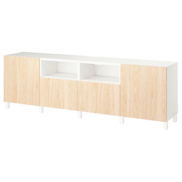 BESTÅ ベストー テレビ台, ホワイト, besta-tv-bench-with-doors-